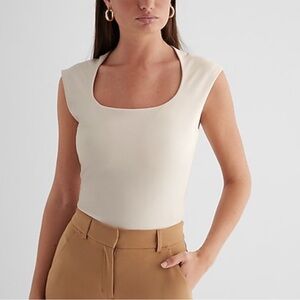 Express Cream Sleeveless Tank Top